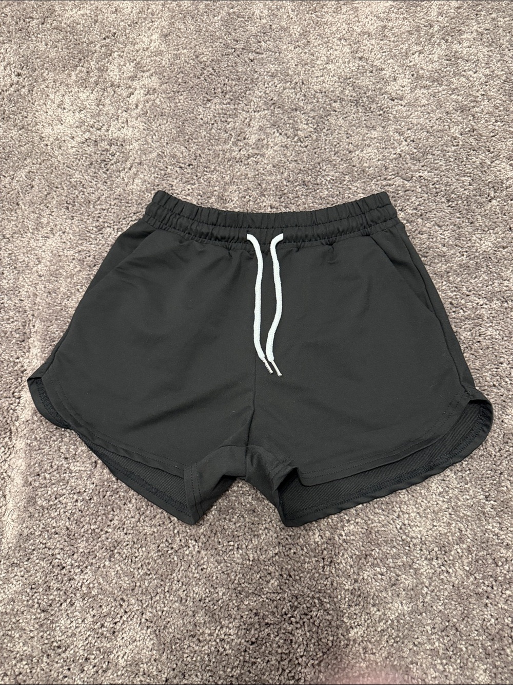 Women’s  Black Athletic Drawstring Shorts